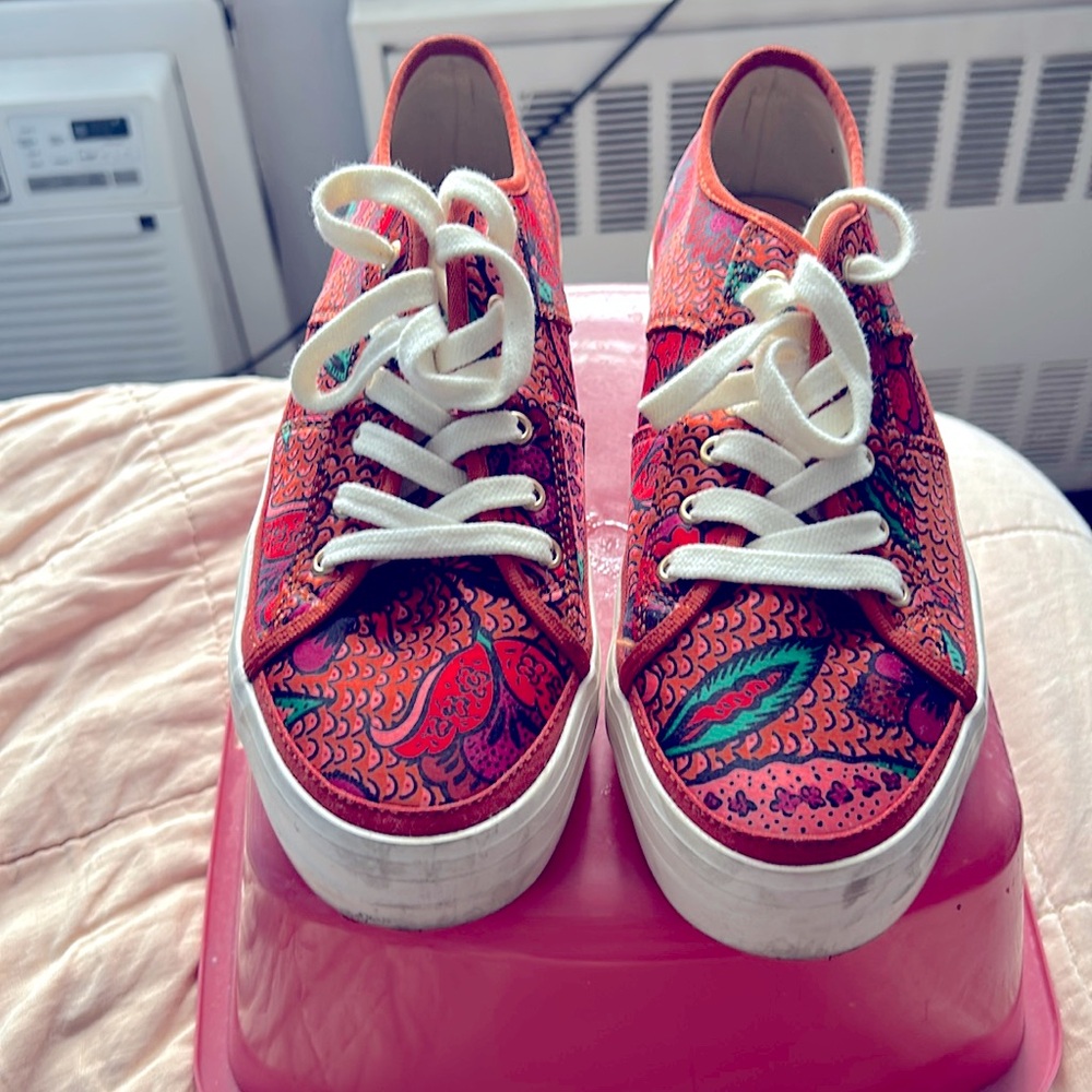 Satin fabric platform sneakers - Bocage Paris